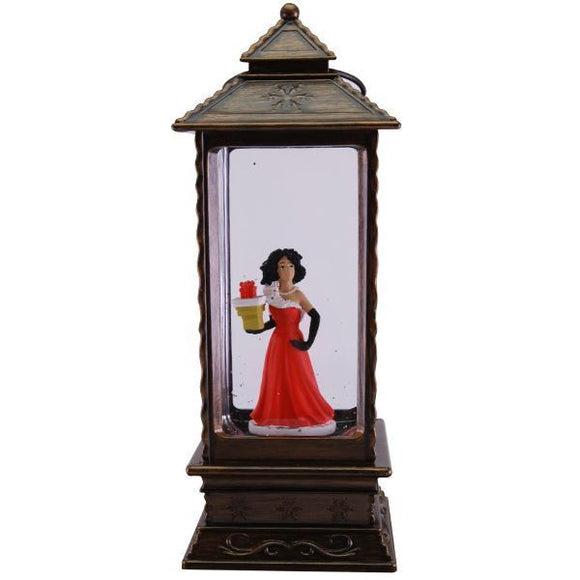 Christmas Lantern - Fabulous Lady in Red