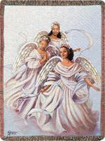 Angelic Trio Tapestry Throw