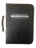 Black Leather Bible Cover - Men