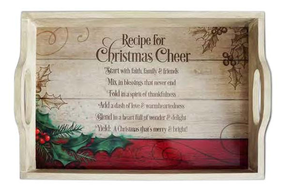 Recipe for Christmas Cheer Serving Tray