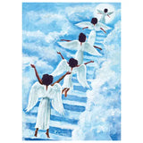 Angels Stairway to Heaven Christmas Card
