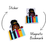 Bookshelf Magnetic Page Marker | Bookmarks |Black Literature