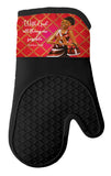 Red and Black Oven Mitt/Pot Holder Set