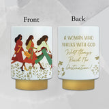 WOMAN WITH GOD LED Flameless Candle