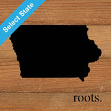 STATE ROOTS SIGN / 6"x6" Reclaimed Wood Sign: WR - White Reclaimed with Black Print / North Carolina