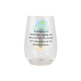 Stemless Wine Glass -Glass River