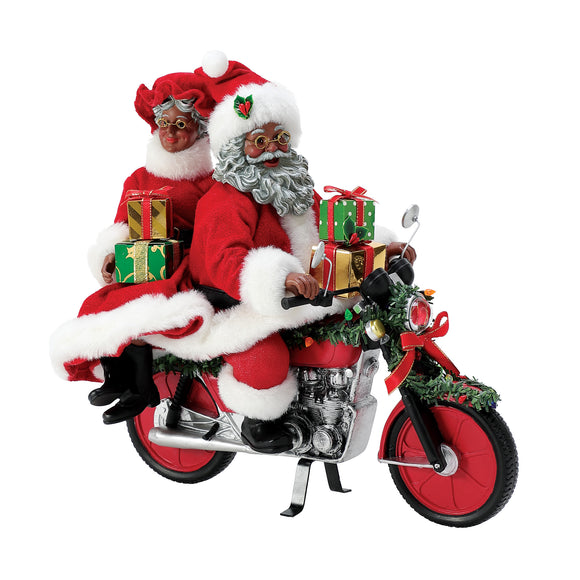 On Any Sunday Mr & Mrs Claus Enjoy a Ride