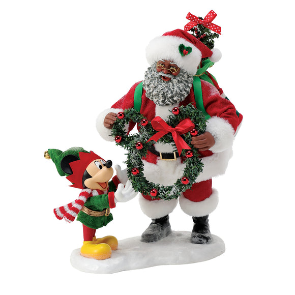 Evergreen Friendship - Santa and Mickey