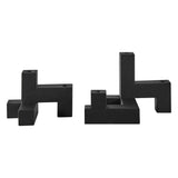 Black Metal Stacking Candelabra Taper Candle Holder Set