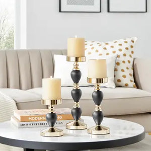 Talia Black Gold Candlestick Talia Black Gold Candlestick