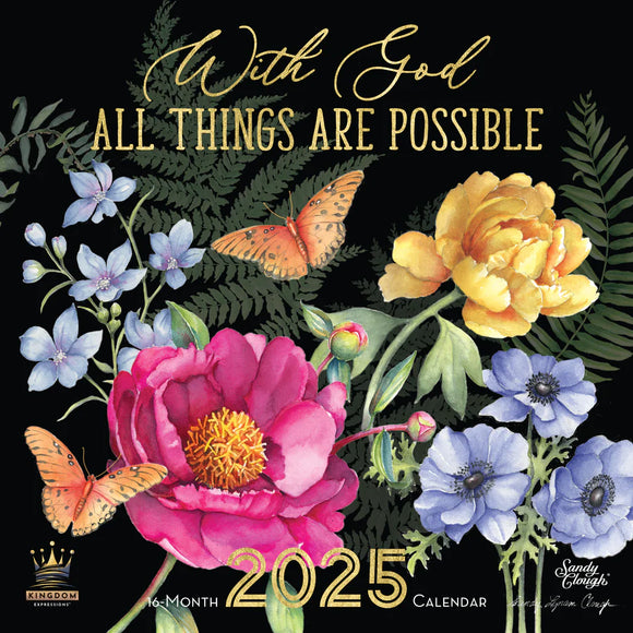 2025 With God, All Things Are Possible Wall Calendar