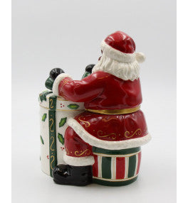 Santa with Gift Cookie Jar