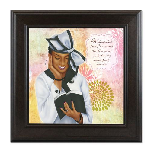 Virtuous Woman Framed Art (Psalm 119:10)