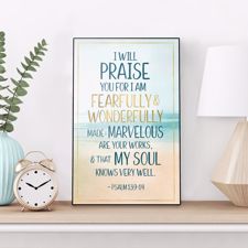 Fearfully and Wonderfully Made Wall Plaque