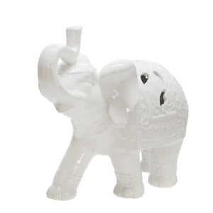 Elephant Figurine - White