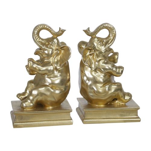 Elephant Bookends - Gold