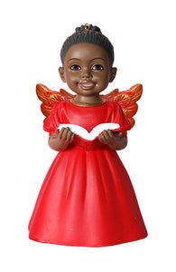 Angel Ornament in Red: Singing Praise
