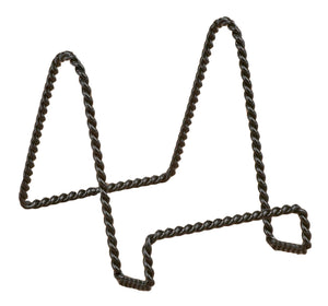 Twisted Black Wire Stand - 4"