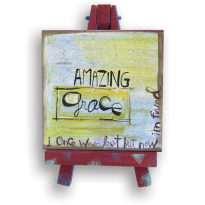 Amazing Grace Mini Plaque on Easel