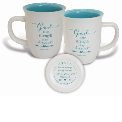God is My Strength Mug & Coaster Set