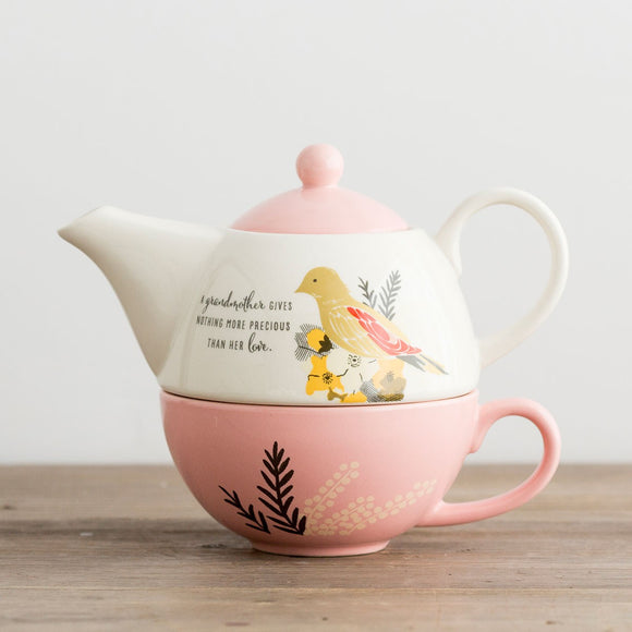 Nothing More Precious - Teapot and Cup Set for Grandmother