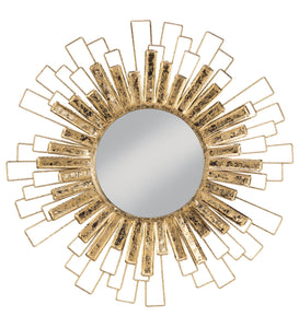 Gold Foil Sunburst Wall Mirror