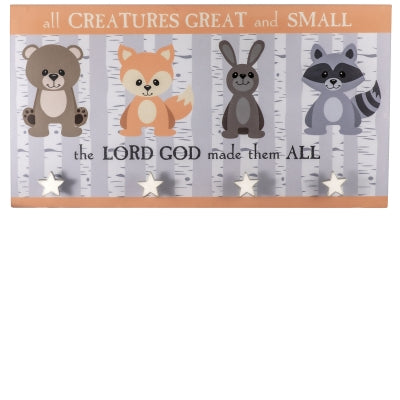 All Creatures Wall Plaque with 4 Star Hooks