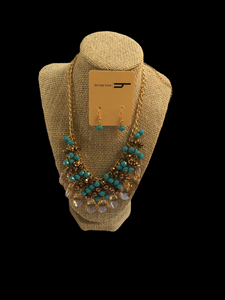Blue, Tourquoise and Copper Necklace
