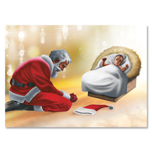 "Santa Bowing" Christmas Cards