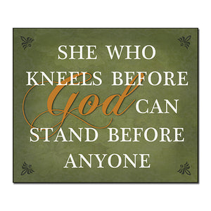 She Who Kneels Wall Plaque