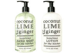 COCONUT, LIME & GINGER KITCHEN COLLECTION—Hand Soaps & Lotions