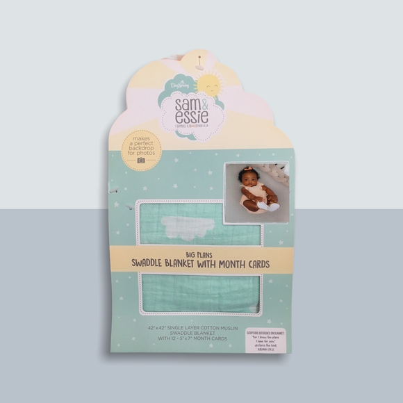 Swaddle Blanket with Month Cards