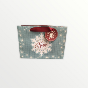 Christmas Blue/Maroon Gift Bag (Small)