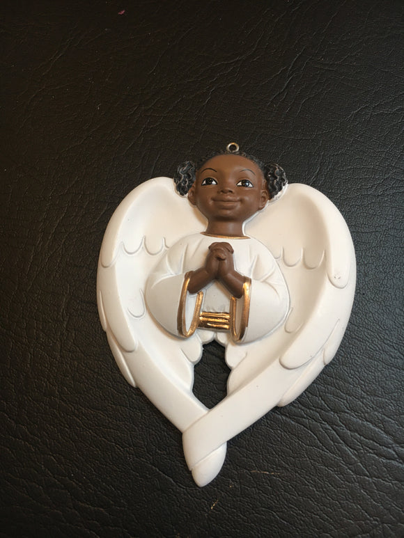 Christmas Ornaments - Angels with heart shaped wings
