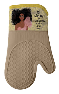 Be Strong and Courageous Oven Mitt/Pot Holder Set