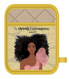 Be Strong and Courageous Oven Mitt/Pot Holder Set