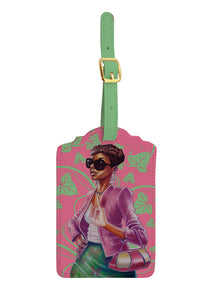 Pink and Green Luggage Tag (Set of 2)