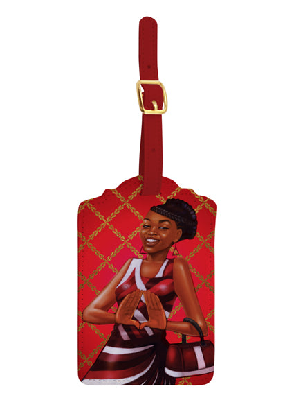 Red and White Luggage Tag (Set of 2)