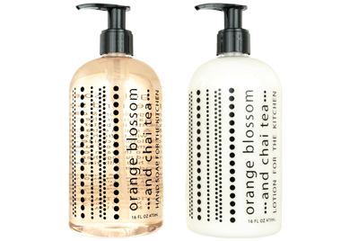 ORANGE BLOSSOM AND CHAI TEA KITCHEN COLLECTION—Hand Soap & Lotion