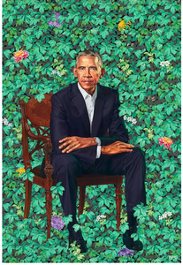 Barack Obama Leaves Portrait Magnet