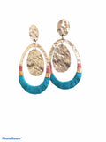 Gold and Blue Earrings