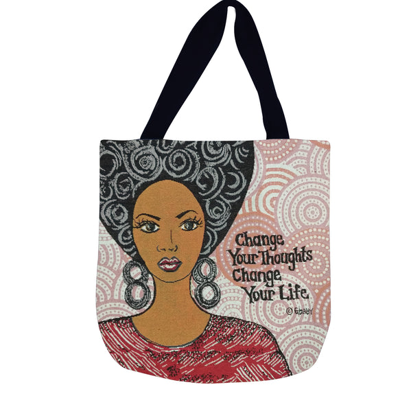 Change Your Thoughts Woven Tote Bag