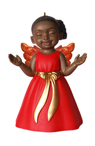 Angel Ornament in Red: Worship