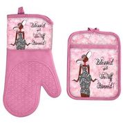 Blessed and Sho Nuff Oven Mitt/Pot Holder Set