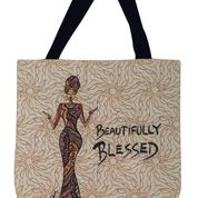 Beautifully Blessed Woven Tote Bag