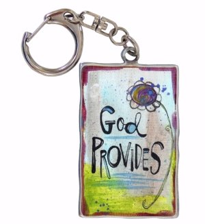 God Provides Key Ring on Swivel Clip
