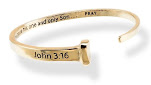 Gold Plated John 3:16 Nail Cuff