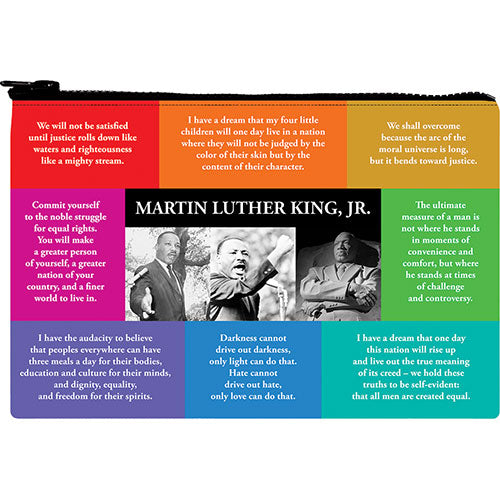 Martin Luther King Jr. Zipper Pouch with Quotes